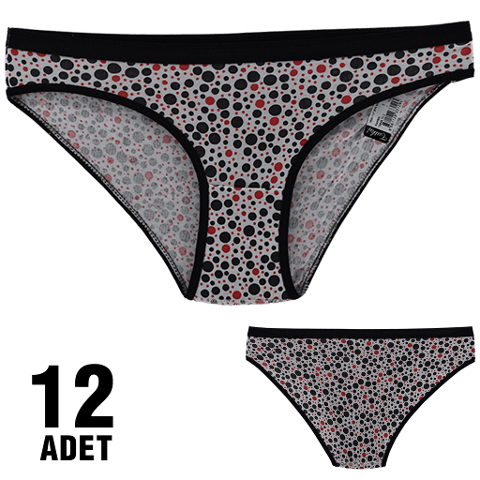 Yüksek Pamuk Oranı Dikişsiz Bikini Külot Tutku 0520 - Asorti
