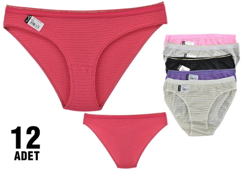 Yüksek Pamuk Oranı Dikişli Slip Külot Tutku 0526