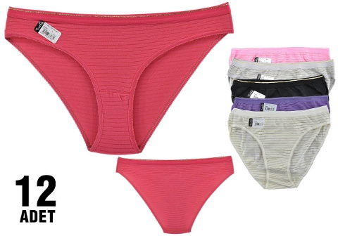 Yüksek Pamuk Oranı Dikişli Slip Külot Tutku 0526