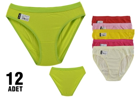 Pamuklu Dikişli Slip Külot Tutku 0527 - Asorti