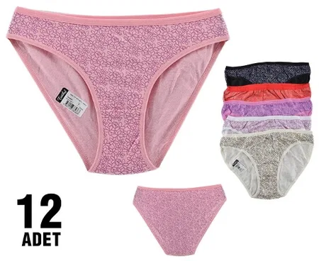 Pamuk Oranı Yüksek Slip Külot Tutku 0532 - Karişik Renk