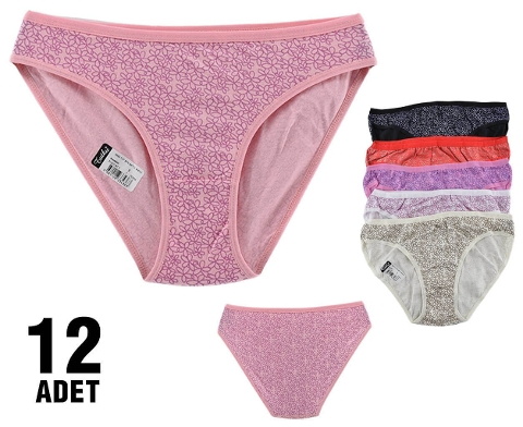 Pamuk Oranı Yüksek Slip Külot Tutku 0532 - Asorti