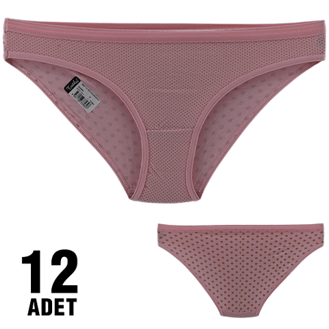 Pamuklu Yüksek Bel Slip Külot Tutku 0537 - Asorti