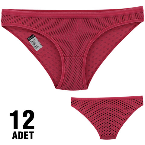 Pamuklu Yüksek Bel Slip Külot Tutku 0537 - Asorti
