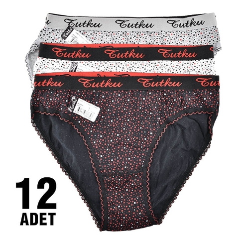 Yüksek Pamuk Oranı ile Nefes Alan Bikini Külot Tutku 0545 - Asorti