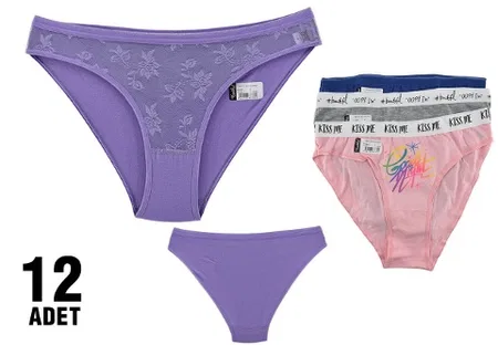 Yüksek Pamuk Oranına Sahip Slip Külot Tutku 0550 - Karişik Renk