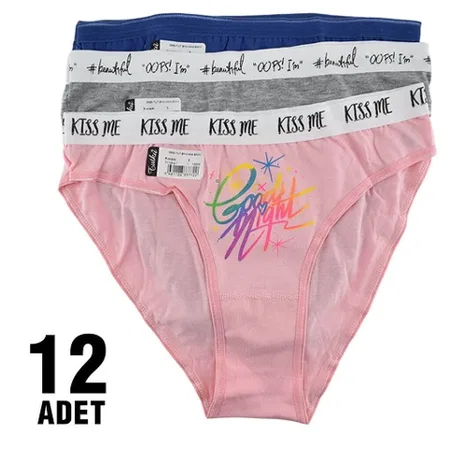 Yüksek Pamuk Oranına Sahip Slip Külot Tutku 0550 - Karişik Renk