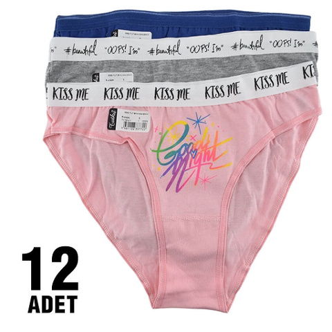 Yüksek Pamuk Oranına Sahip Slip Külot Tutku 0550 - 2