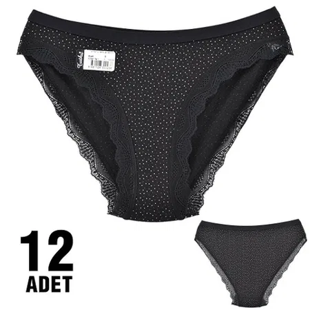 Yüksek Pamuk Oranlı Slip Külot Tutku 0773 - Siyah