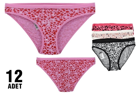 Pamuklu Dikişli Slip Külot Tutku 0821 - Asorti