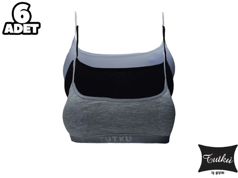 Balensiz Pedli Kız Çocuk Alıştırma Sütyeni Tutku 0847 - Gri