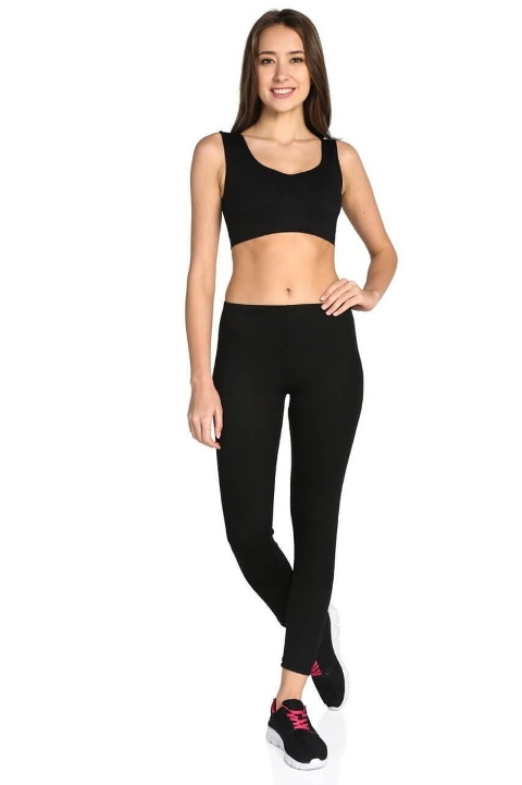 Termal Nefes Alan Pamuklu Tayt Somon Tutku 0166 - Siyah