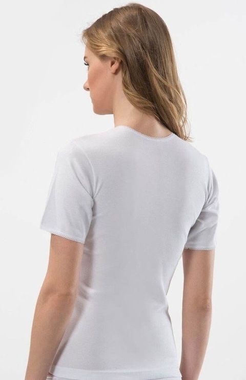 Pamuklu Tek Parça Body Bisiklet Yaka Tutku 0141 - Beyaz