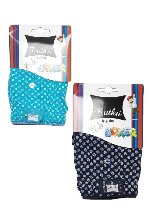 Tutku Pamuklu Desenli Erkek Çocuk Boxer Tutku 0250 - Görsel 5