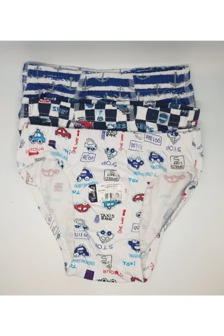 Pamuklu Asorti Erkek Çocuk Slip Külot Tutku 0255 - Asorti