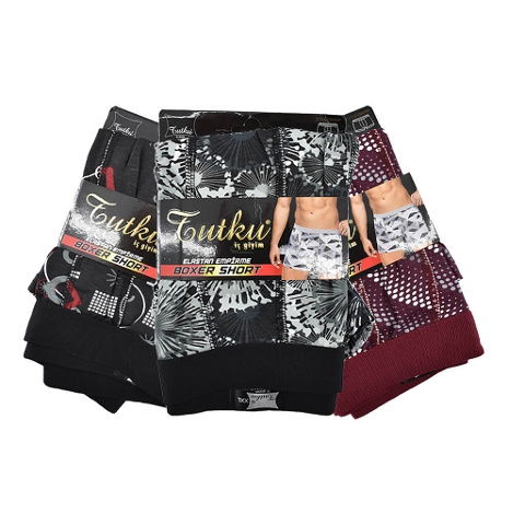 Pamuklu Esnek Bel Lastiği Erkek Boxer Tutku 0119 - 2