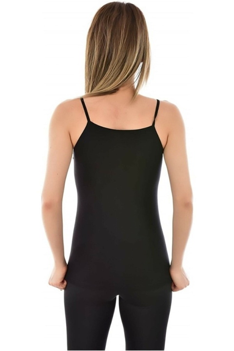 Pamuklu İnce Askılı Kadın Atlet Tutku 0146 - Siyah