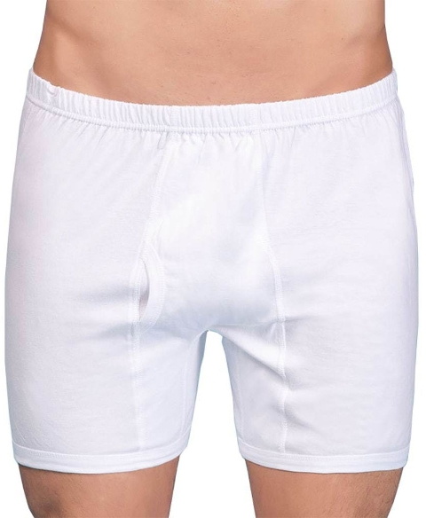 Pamuklu Esnek Bel Lastiği Arjantin Paçalı Erkek Boxer Tutku 1051 - Beyaz