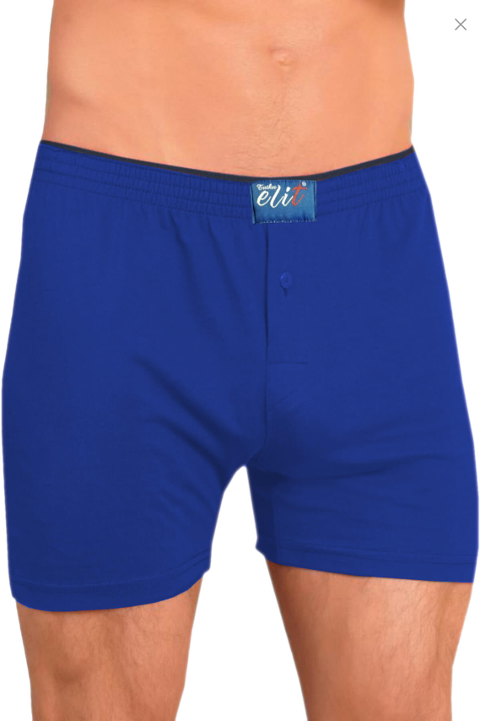 Pamuklu Düz Boxer Esnek Bel Tutku 1101 - Saks Mavi