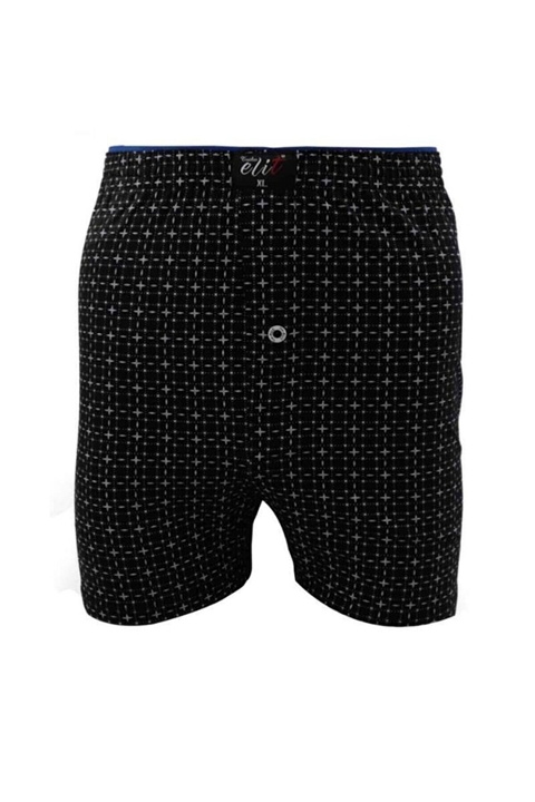Pamuklu Düz Dikiş Erkek Boxer Tutku 1102 - Siyah