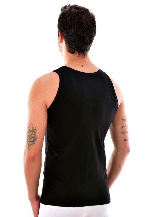 Modal Pamuklu V Yaka Erkek Atlet Tutku Elit 1201 - Siyah