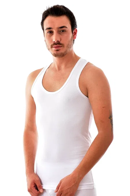 Pamuklu Likralı Uzun Kesim Erkek Atlet Tutku 1304 - 2