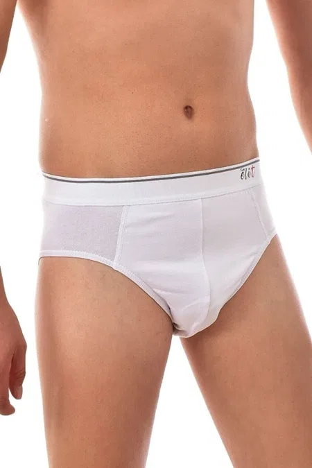 Pamuklu Elastik İnce Bel Slip Külot Tutku Elit 1351 - Beyaz