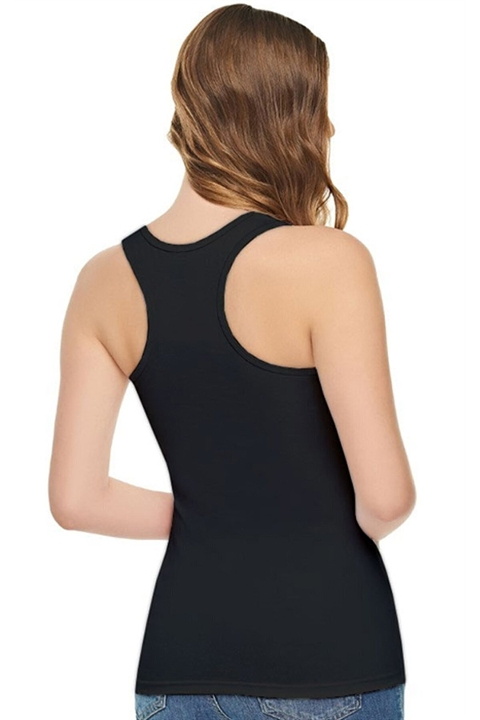 Pamuklu Nefes Alabilir Kadın Spor Atlet Tutku Elit 2003 - Siyah