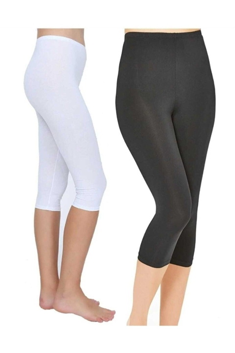 Yüksek Bel Modal Kapri Tayt Tutku Elit 2102 - Beyaz