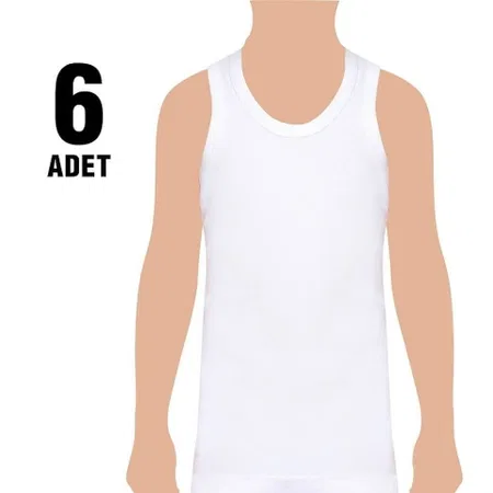 Pamuklu Yumuşak Kesim Atlet Tutku 0124 - Beyaz
