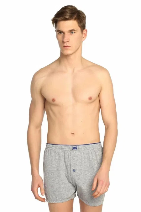 Pamuklu Esnek Bel Lastik Boxer Tutku 0117 - Gri