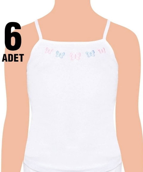 Pamuklu Geniş Askılı Kız Çocuk Atlet Tutku 0165 - 2