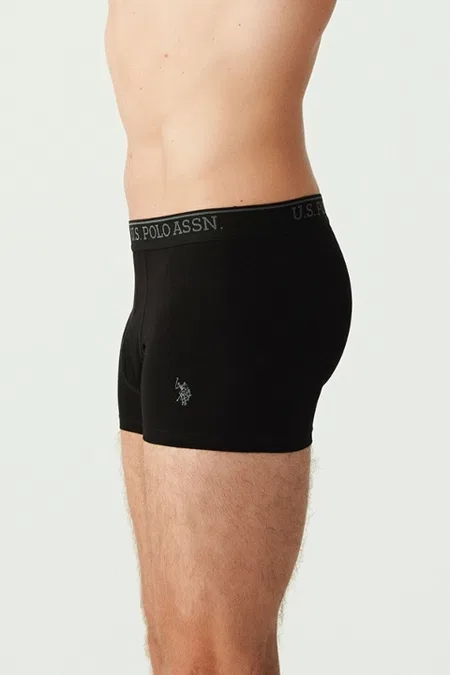 Pamuklu Esnek Bel Lastiği 3 Lü Erkek Boxer Us. POLO Assn. 80304 - Görsel