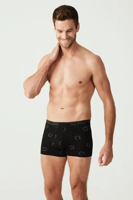 Pamuklu Esnek Bel Lastiği 3 Lü Erkek Boxer Us. POLO Assn. 80304 - Görsel