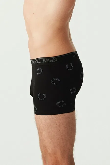 Pamuklu Esnek Bel Lastiği 3 Lü Erkek Boxer Us. POLO Assn. 80304 - Görsel