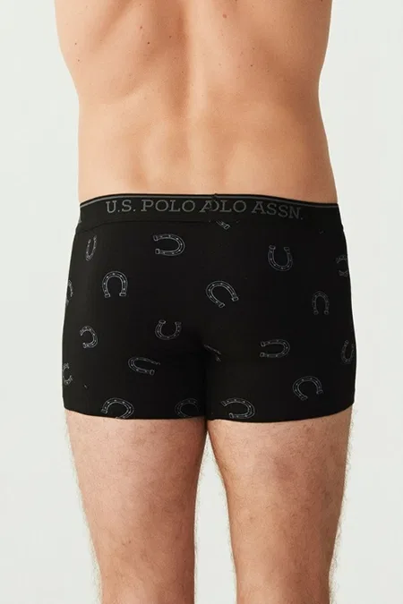 Pamuklu Esnek Bel Lastiği 3 Lü Erkek Boxer Us. POLO Assn. 80304 - Görsel