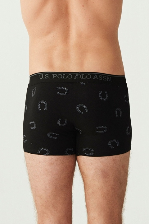 Pamuklu Esnek Bel Lastiği 3 Lü Erkek Boxer Us. POLO Assn. 80304 - Görsel