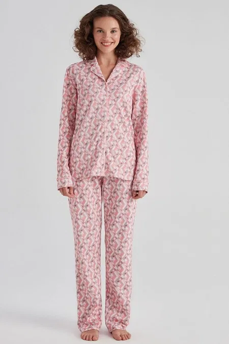 Eros Uzun Kollu Düğmeli Kadın Pijama Takım Eros 31510