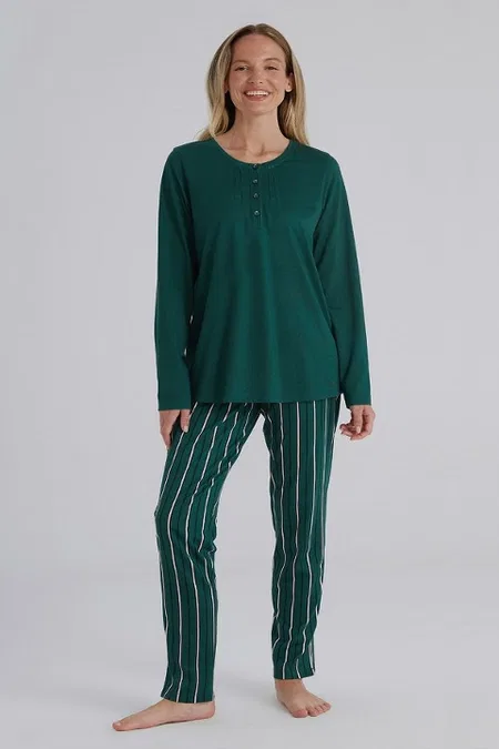 Eros Uzun Kollu Patlı Kadın Pijama Takımı Eros 31502