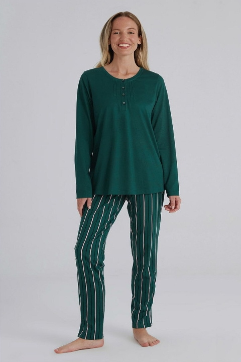 Eros Uzun Kollu Patlı Kadın Pijama Takımı Eros 31502