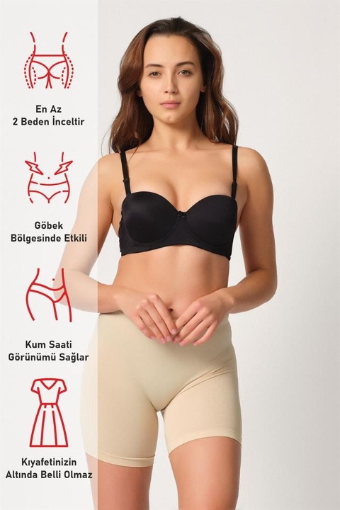 Uzun Paçalı Konforlu Boxer Emay 3003 - Ten