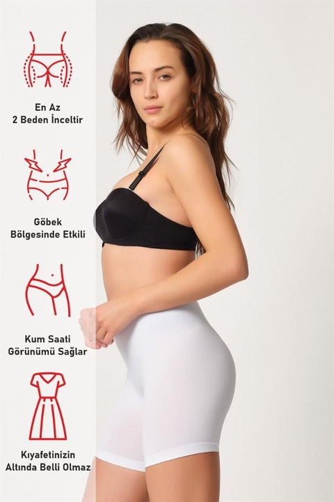 Uzun Paçalı Konforlu Boxer Emay 3003 - Beyaz