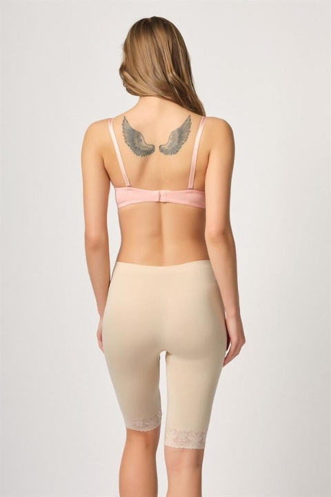 Uzun Paçalı Pamuklu Kadın Boxer Emay 3004 - Ten