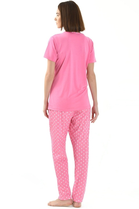 Yeni İnci Viskon Kadın Pijama Takımı Rahat Kesim Yeni İnci 1843 - Görsel 2