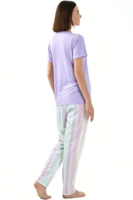 Yeni İnci Viskon Kısa Kollu Pijama Takımı Yeni İnci 1836 - Görsel 2
