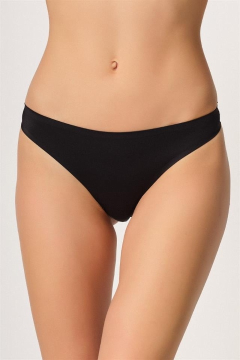Yapıştırma Lazer Kesim String Külot Emay 2802 - Siyah