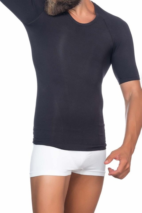 Yarım Kol Korse Atlet Polyamide Elastan Emay 1010 - Siyah