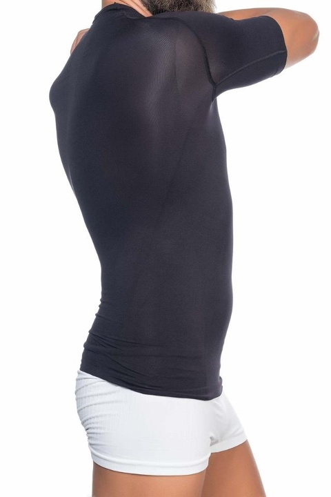 Yarım Kol Korse Atlet Polyamide Elastan Emay 1010 - Siyah