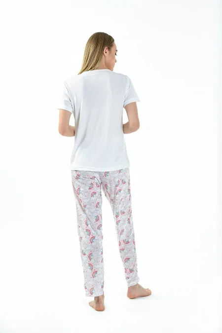 Yeni İnci Penye Kumaşlı Yazlık Pijama Takımı Yeni İnci 1788 - Görsel 4