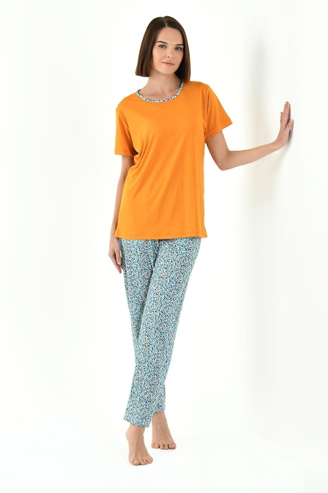 Yeni İnci Viskon Kısa Kollu Pijama Takımı Yeni İnci 1857